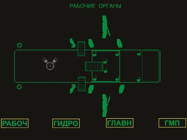 на рисунке представлен внешний вид экрана рабочих органов