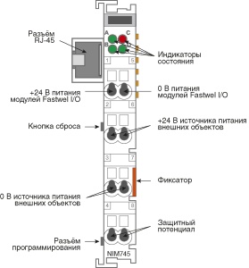 Интерфейсный модуль для сети Ethernet с функцией встроенного сервера Modbus TCP